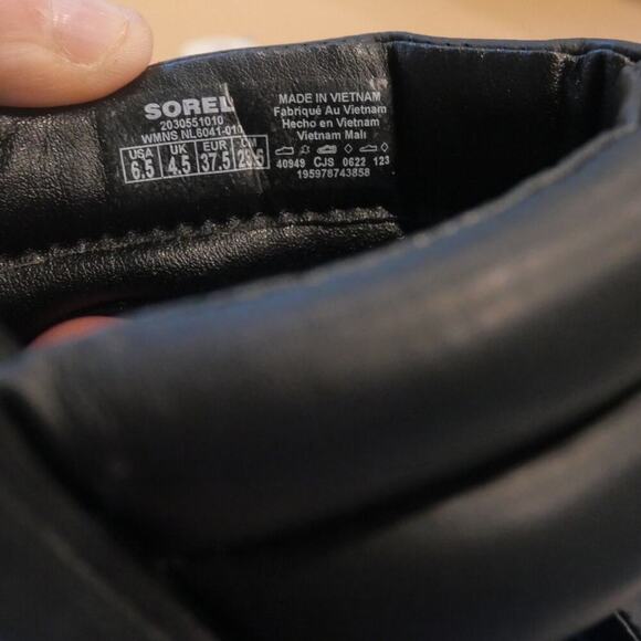 New Sorel Ella Puff Black Slides Sandals Shoes Women's 6.5 - Picture 8 of 8